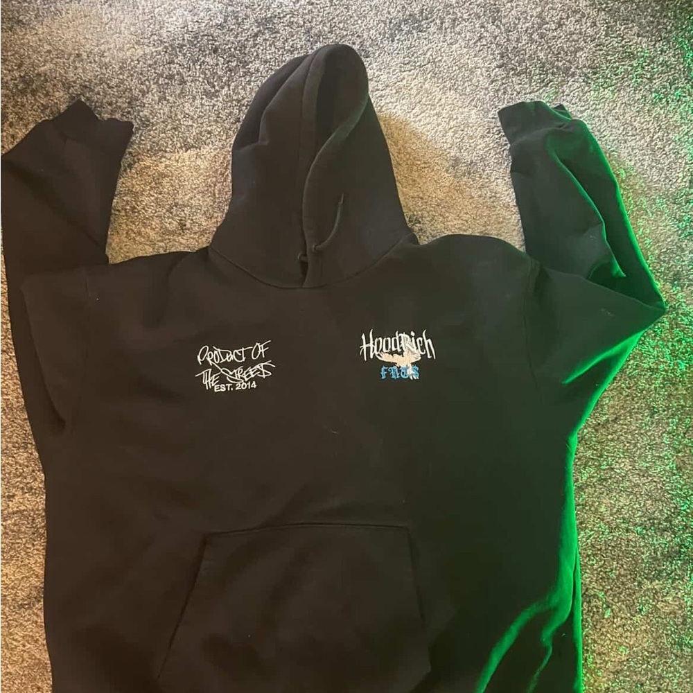 Hoodrich Black Logo Graphic Hoodie